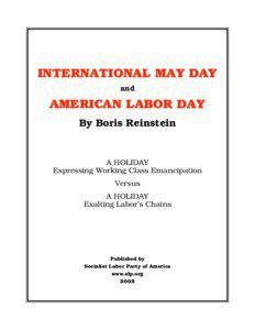 INTERNATIONAL MAY DAY and