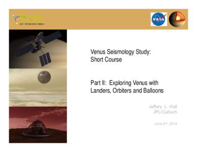Microsoft PowerPoint - Venus Seismology Short Course - Hall_final[removed]Read-Only]