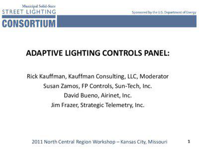 Adaptive Lighting Controls Panel