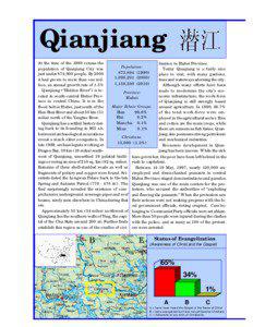 Qianjiang At the time of the 1990 census the lization in Hubei Province.