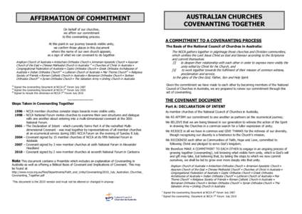Australian Churches Covenanting Pamphlet