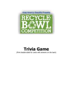 Trivia Game (Print double-sided for cards with answers on the back) 2  3