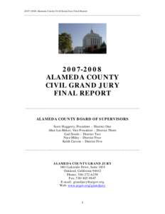 Jury / Alameda County /  California / Alameda County Superior Court / Alameda County Medical Center / Keith Carson / Geography of California / California / Alameda /  California