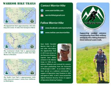 Appalachian Trail / Thru-hiking / Continental Divide Trail / Hiking / Pacific Crest Trail / National Scenic Trail / Scenic trail / Scott Williamson / Eastern Continental Trail / Geography of the United States / Long-distance trails in the United States / United States