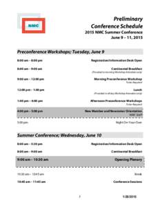 Microsoft Word[removed]NMC Summer Conference - Preliminary Program[removed])