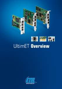 UltimET Overview  For many decades, ETEL has focused on the development of highend position controllers together with all the associated elements to ensure that they can communicate in a high performance network.  axes 