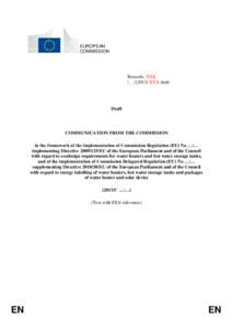 EUROPEAN COMMISSION Brussels, XXX […](2013) XXX draft