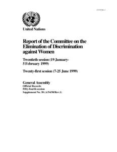 ARev.1  United Nations Report of the Committee on the Elimination of Discrimination