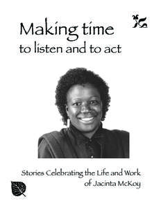 Making time  a to listen and to act