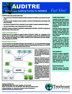 AUDITRE  Generalized Auditing Facility for ADABAS Fact Sheet