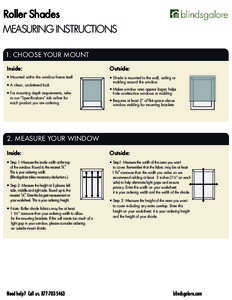 roller shades measuring guide