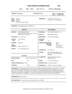 DICHLORODIFLUOROMETHANE CCl2F2 MW: [removed]METHOD: 1018, Issue 2