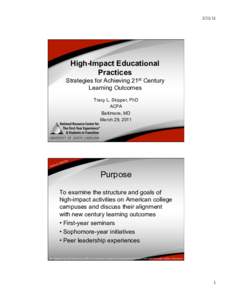 [removed]
  High-Impact Educational Practices Strategies for Achieving 21st Century Learning Outcomes