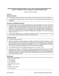 Use of High Risk Medications in the Elderly (DAE)