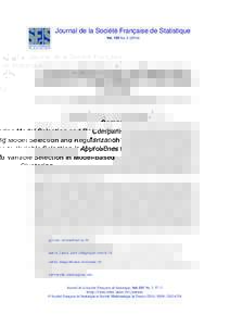 Journal de la Société Française de Statistique Vol. 155 NoComparing Model Selection and Regularization Approaches to Variable Selection in Model-Based Clustering
