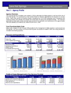 Lava Hot Springs  Performance Measurement Report Part 1 – Agency Profile Agency Overview