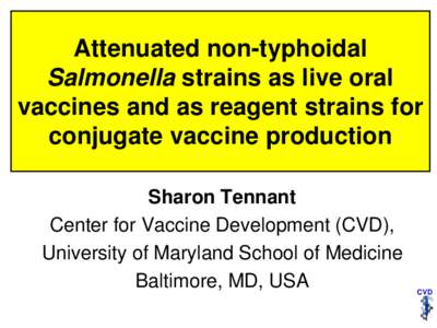 Vaccine Strategy for Broad Spectrum Protection Against Non-typhoidal Salmonella (NTS)