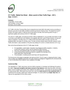 Microsoft Word - Fact-sheet_511Traffic_FINAL_12[removed]docx