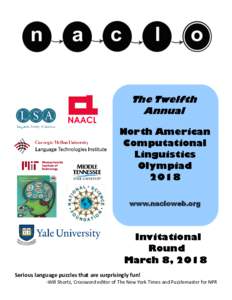 The Twelfth Annual North American Computational Linguistics Olympiad