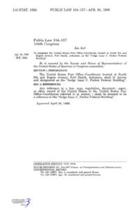 110 STAT[removed]PUBLIC LAW[removed]—APR. 30, 1996 Public Law[removed]104th Congress