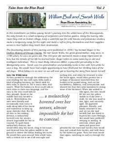 Tales from the Blue Book  Vol. 2 William Bull and Sarah Wells Stone House Association, Inc.
