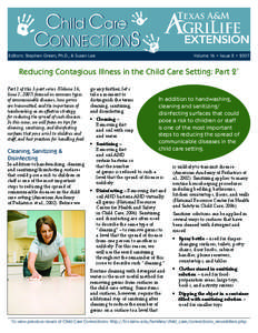 Child Care ONNECTIONSS C CONNECTION Editors: Stephen Green, Ph.D., & Susan Lee