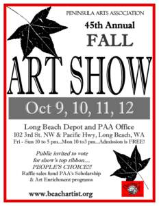 Peninsula arts association  45th Annual FALL