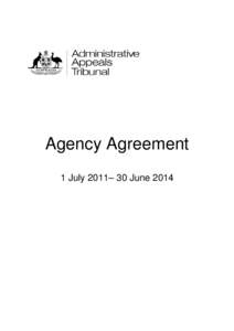 Administrative Appeals Tribunal Agency Agreement[removed]