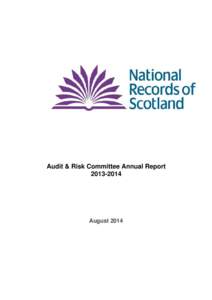 Audit & Risk Committee Annual Report[removed]August 2014  NRS