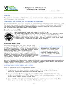 Compressed Air Dusters and Environmental Concerns