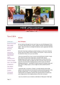 HSIE eNewsletter Volume 12: May 2014 DEC Years[removed]Term[removed]