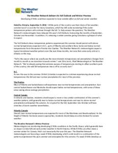 Tropical meteorology / Oceanography / Pelmorex / The Weather Network / El Niño-Southern Oscillation / Precipitation / Effects of the El Niño-Southern Oscillation in the United States / United States rainfall climatology / Atmospheric sciences / Meteorology / Physical oceanography