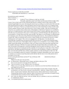 Southern Campaign American Revolution Pension Statements & Rosters Pension Application of John Bryant S12299 Transcribed and annotated by C. Leon Harris [Capitalization partly corrected.] State of Alabama } Jackson Count