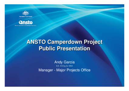 NMC Public Forum - ANSTO Presentation