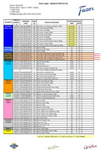 Cenu Lapa - SaldumiFazer Latvija SIA Druvas iela 2, Ogre, LV-5001, Latvija TFPasūtījumu daļa: .00)