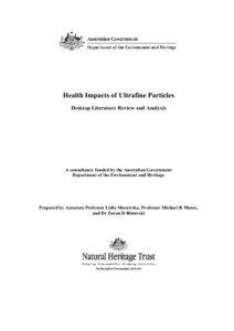 Health Impacts of Ultrafine Particles - Desktop Literature Review and Analysis