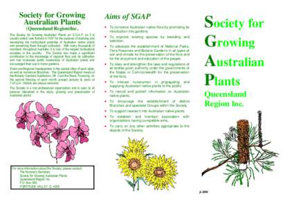 Oceania / Rockhampton / Brisbane / Ipswich /  Queensland / Townsville / Wildflower Society of Western Australia / Australian Native Plants Society / Geography of Australia / Geography of Oceania