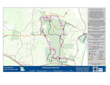 OAKLANDS TRAIL NETWORK  The Oaklands Town Forest is a 230 acre area managed by the Exeter Conservation Commission for conservation and recreation purposes. Management is also guided by a