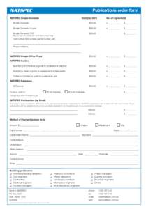 Publications order form  NATSPEC NATSPEC Simple Domestic	  Cost (inc GST)