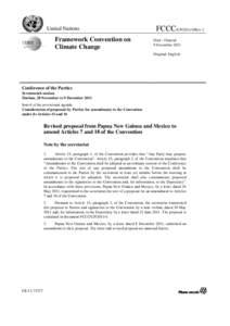 United Nations  Framework Convention on Climate Change  FCCC/CP[removed]Rev.1