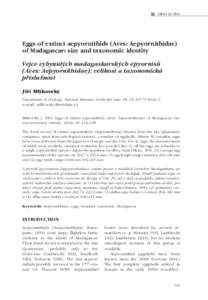 SYLVIA[removed]Eggs of extinct aepyornithids (Aves: Aepyornithidae)