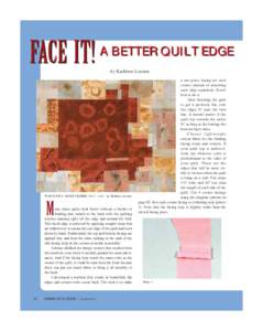 FACE IT!  A BETTER QUILT EDGE by Kathleen Loomis  WAR ZONE 4: BOMB CRATERS, 30½