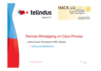 Remote Wiretapping on Cisco Phones