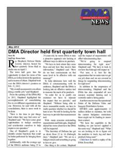 NEWS  May 2013 DMA Director held first quarterly town hall Story By