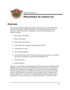 F Attachment F P REFERRED A LTERNATIVE OVERVIEW This attachment presents details of the preferred alternative, the San Juan River Public