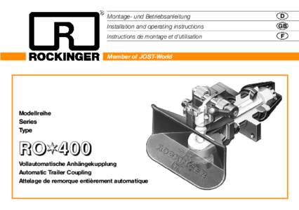 Montage- und Betriebsanleitung  D Installation and operating instructions