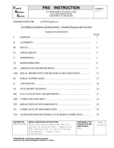 Government / Law / Special education in the United States / Nutrition Assistance for Puerto Rico / Food and Nutrition Service / Supplemental Nutrition Assistance Program / Child nutrition programs / Section 504 of the Rehabilitation Act / WIC / United States Department of Agriculture / Federal assistance in the United States / United States