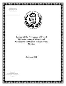 Review of the Prevalence of Type 1 Diabetes among Children and Adolescents in Weston, Wellesley and Newton