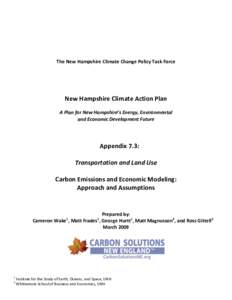 The New Hampshire Climate Change Policy Task Force  New Hampshire Climate Action Plan A Plan for New Hampshire’s Energy, Environmental and Economic Development Future