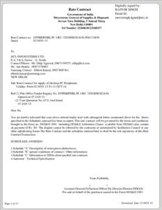 Rate Contract Government of India Directorate General of Supplies & Disposals Jeevan Tara Building, 5 Sansad Marg New DelhiTel Number